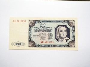 B0223 20 Złotych 1948 rok seria KE