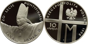 SN0108 10 złotych 1998 Jan Paweł II Pontyfikat