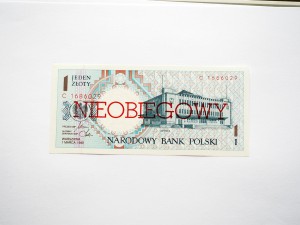 B0304 1 Złoty 1990 rok seria C nieobiegowy