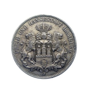 M00581 3 Marki 1909 rok Niemcy Hamburg