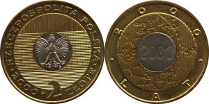 SN0234 2 złote 2000 Rok 2000