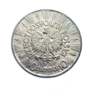 7814NS 10 Złotych 1936 rok Polska Piłsudski