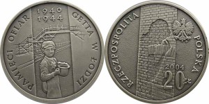 SN0077 20 złotych 2004 Getto Łódź