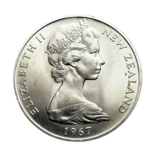 M01969 1 Dolar 1967 rok Nowa Zelandia Elżbieta II