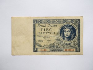 B0700 5 Złotych 1930 rok Polska seria BU