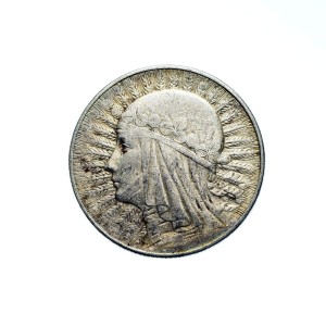 M02086 5 Złotych 1933 rok Polska Głowa Kobiety