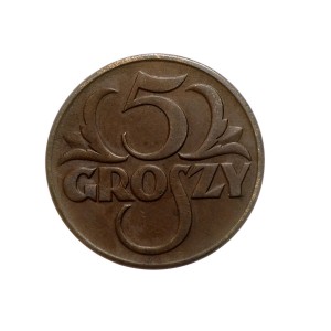 M02124 5 Groszy 1939 rok Polska II RP