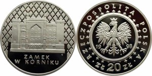 SN0059 20 złotych 1998 Zamek w Kurniku