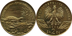 SN0252 2 złote 2002 Żółw Błotny