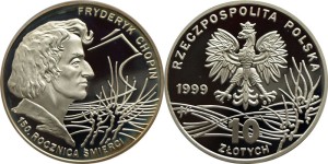 SN0115 10 złotych 1999 F. Chopin