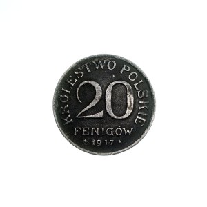 M02254 20 Fenigów 1917 rok Królestwo Polskie