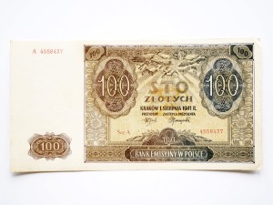B0167 100 Złotych 1941 rok seria A