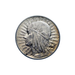 9613NS 5 Złotych 1933 rok Polska Głowa Kobiety