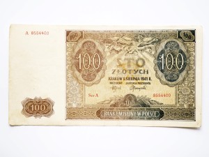 B0166 100 Złotych 1941 rok seria A