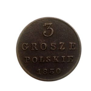 P0146 3 Grosze Polskie 1830 rok  (F-H) Królestwo Polskie