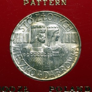 P0167 100 Złotych 1966 rok Polska Mieszko i Dąbrówka próba