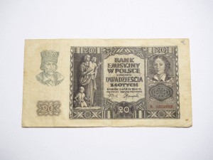 B0764 20 Złotych 1940 rok Polska seria K