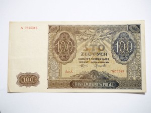 B0808 100 Złotych 1941 rok Polska seria A