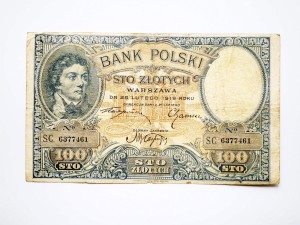 B0169 100 Złotych 1919 rok seria S.C.