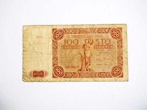 B0826 100 Złotych 1947 rok Polska seria F