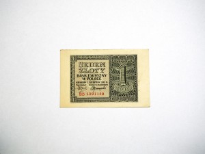 B0842 1 Złoty 1941 rok Polska seria BB