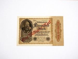 B0906 1000 Marek 1922 rok Niemcy przedruk na 1 Miliard Marek