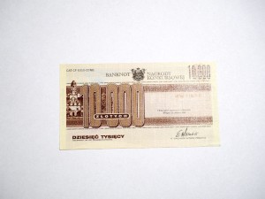 B0934 10000 Złotych Banknot Nagrody Konkursowej Reader's Digest