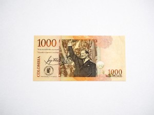 B1016 1000 Pesos 2001 rok Kolumbia