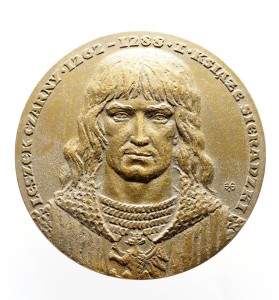M02343 Medal 850 Lat Sieradza Książe Leszek Czarny