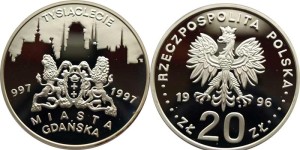 SN0054 20 złotych 1996 1000 lat Gdańska