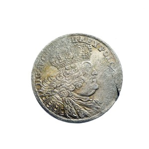 M02468 Ort 1754 rok Polska August III Sas 