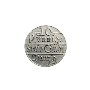 M02507 10 Fenigów 1923 rok Wolne Miasto Gdańsk