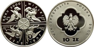 SN0120 10 złotych 2000 Wielki Jubileusz