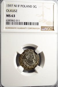 P0283 Trojak 1597 rok (IF) Polska (Olkusz) Z. III Waza