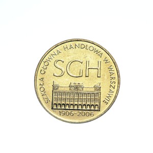 M02823 2 Złote 2006 rok Polska 100-Lecie SGH w Warszawie