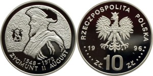 SN0094 10 złotych 1996 Zygmunt August